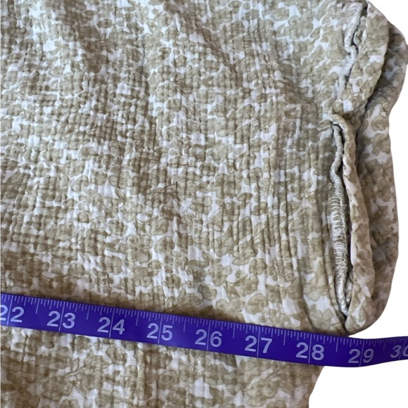 Entro 2X Plus Size Floral Frayed Cotton Gauze Pocket Tunic Top Boho Blouse - Picture 7 of 12